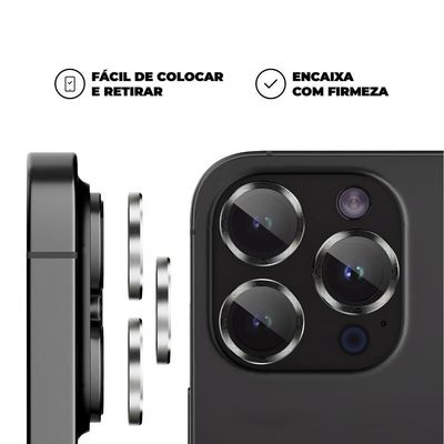 Protetor De Lente One Armor Para Iphone 13 Pro Max - Prata - Gshield
