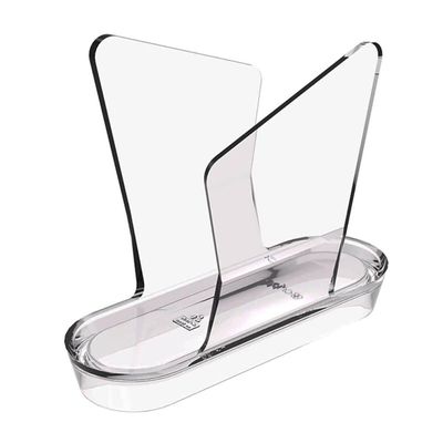 Kit 48 Porta Guardanapos Transparente de Mesa Plástico Crippa Restaurante Cafeteria