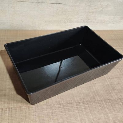 Kit 5 Travessas Retangulares 2,2L Pretas Salada Sobremesa Petisco Cozinha Restaurantes Coza