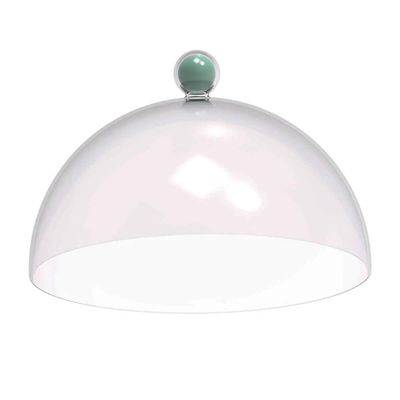 Kit 3 Porta Bolos 25cm Verde Menta com Cúpula e Pé Bubble Crippa Tortas Doces Boleira