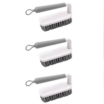Kit 3 Escovas para Lavar Piso Calçado Roupa Bege Escovão Cer