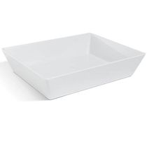 17438015225710 Travessa Retangular Branca 3,5L Profissional Servir Buffet Melamina Haus Concept Saladas Massas