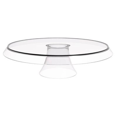 Porta Bolo com Cúpula e Pé 30cm Transparente Glassy Crippa Boleira Torta Doces