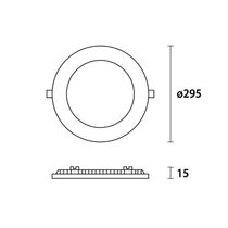 Painel De Led Blumenau Redondo Embutir 24w Bivolt Preto 6500k Luz Fria