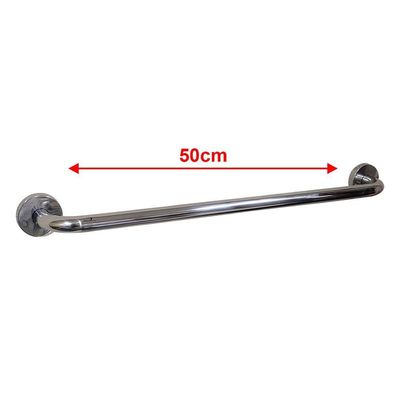 Alça De Apoio Banheiro Inox Barra 50cm Idoso Deficiente Cadeirante Acessibilidade Resistente