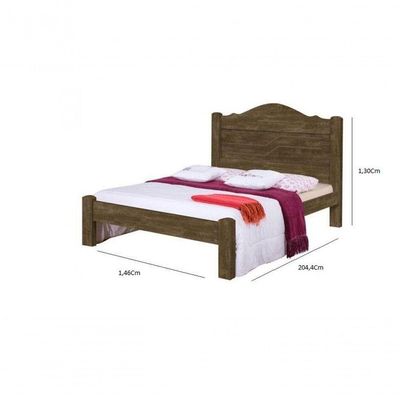 Cama Thalia Casal 1,38cm Castanho - Cambel