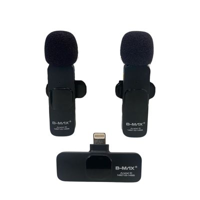 Microfone Lapela Duplo Profissional Entrada IP - Bmax