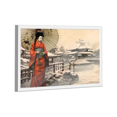 Quadro Decorativo Guerreira Japonesa