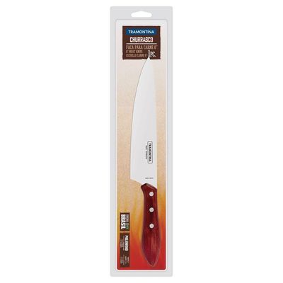 Faca Tramontina Para Carne 8" Em Aço Inox E Cabo Vermelho Polywood Tramontina