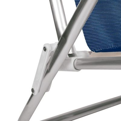 Cadeira De Praia Piscina Reclinável 8 Posições Azul Marinho