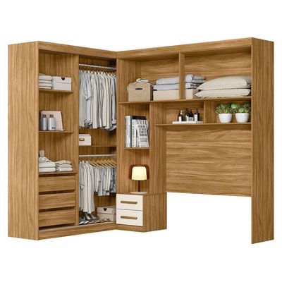 Quarto Modulado Casal Florença Freijó Off White Moval