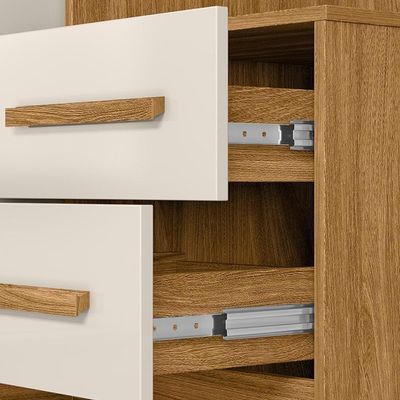 Quarto Modulado Casal Florença Freijó Off White Moval