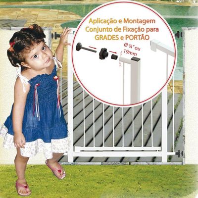 Grade Portão Pet Bebê Divisor Ambiente 68 E 88 Cm - Branco