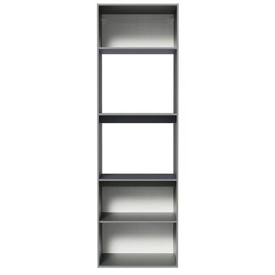 Torre Quente 60 Cm 2 Portas 2 Nichos Suspensa Cinza