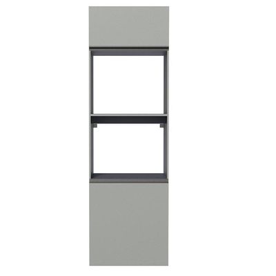 Torre Quente 60 Cm 2 Portas 2 Nichos Suspensa Cinza