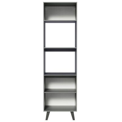 Torre Quente 60 Cm 2 Portas 2 Nichos Cinza Nice Cinza
