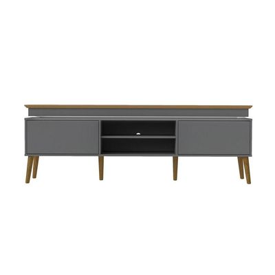Rack Grafite/carvalho Tv De Até 75" Fio Led Madeira