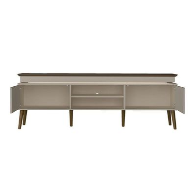Rack Pinho/Off White Tv De Até 75" Fio Led Madeira
