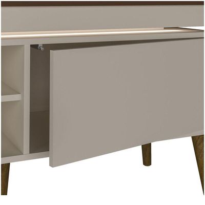Rack Pinho/Off White Tv De Até 75" Fio Led Madeira