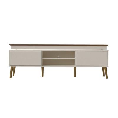 Rack Pinho/Off White Tv De Até 75" Fio Led Madeira