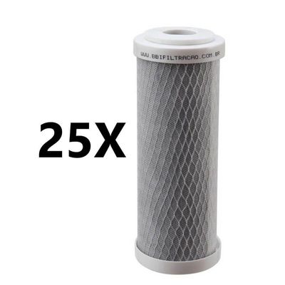 Kit 25 Refil P Filtro 7 Carbon Block Carvão Ativ Bbi Fortlev