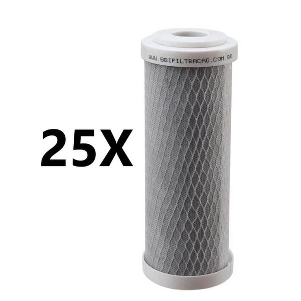 Kit 25 Refil P Filtro 7 Carbon Block Carvão Ativ Bbi Fortlev