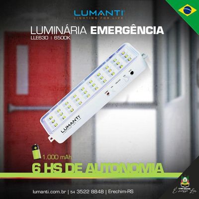 Luminária De Emergência 30 Leds 2w 100 Lumens