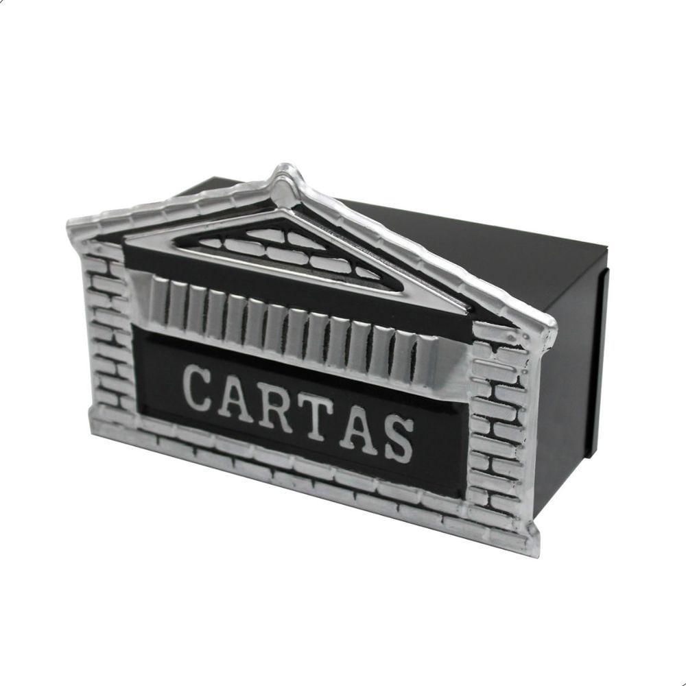 Caixa De Correio Tijolinho Popular 12x25 Para Muro Cinza