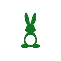 Porta Guardanapo Coelho Frente Kit 4 Peças 5,5cmx10cm- Cria Arte Laser Verde