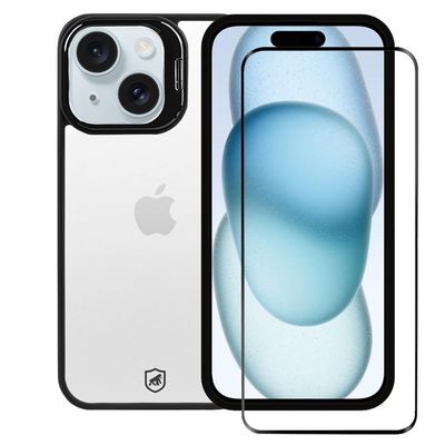 Kit Capa Gravity Preta E Película Ultra Safe Para Iphone 15 Plus - Gshield