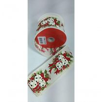 Fita Decorativa Bege Com Estampa De Bolas