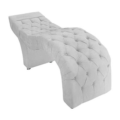 Maca Estofada Estética Cílios Salão Spa Suede Nicole Cor:branco