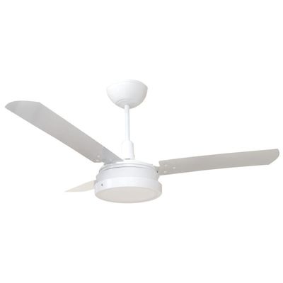 Ventilador Luz Led Vinius Branco 110V 3 Pás Brancas 110V