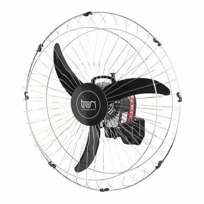 Ventilador Oscilante De Parede Preto Bivolt Em Aço Preto Bivolt