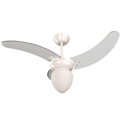 Ventilador Búzios Branco 110V 3 Pás Transparentes 110V