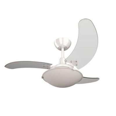 Ventilador De Teto Aura Branco 110V 3 Pás Transparentes 110V