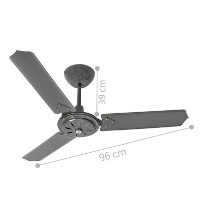 Ventilador Leblon Grafite 110V 3 Pás E Controle Remoto 110V