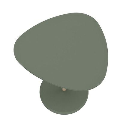 Mesa De Apoio Lateral Oval Bel - 100% Mdf Menta