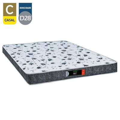 Cama Box Baú Casal + Colchão Ortopédico Resistente Pró D28 Prime Colchões 60x138x188 Cor:marrom
