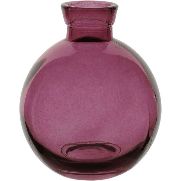 Vaso Decorativo Enfeite Casa Garrafa Home&co Vidro 9x7x7cm Roxo