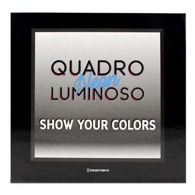 Luminária Quadro Lousa C/3 Canetas Giz Neon
