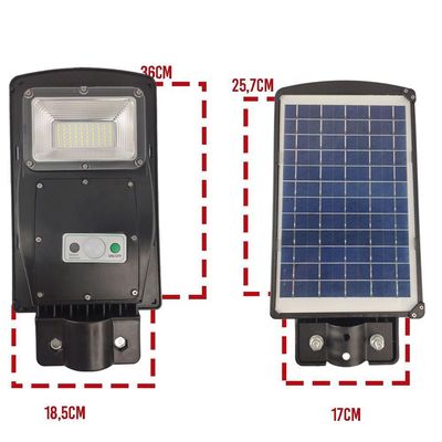 Luminaria Solar Poste 3 Unds 60w Led Controle Rua E Jardins