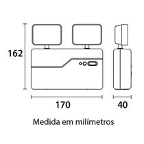 Luminária De Emergência Bloco Autônomo Led Blumenau 2 Faróis 10w Bivolt