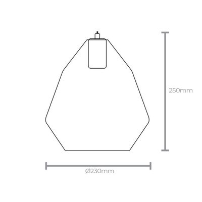 Lustre Pendente Taschibra Christa Preto E27 Bivolt