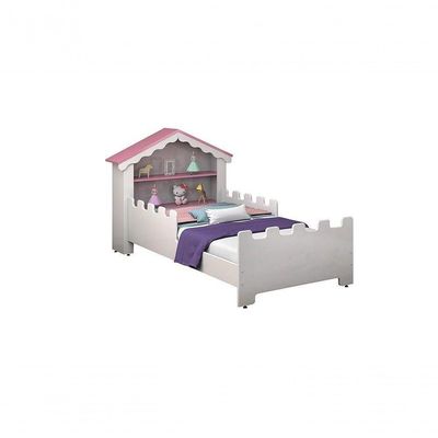 Cama Juvenil Princesa Branco/rosa- Vitamov