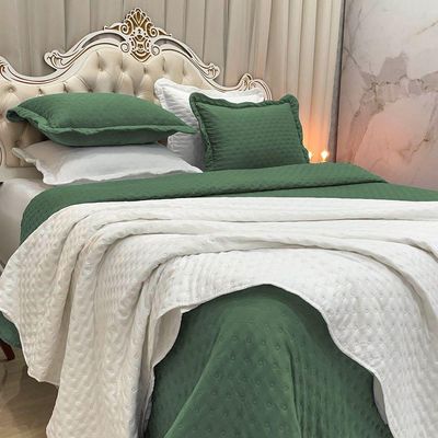 Coordenado Cobre Leito Casal E Lençol Diplomata 7 Peças - Verde