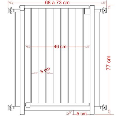 Grade Portão Divisor Ambiente Multigrade 70 Cm Branco