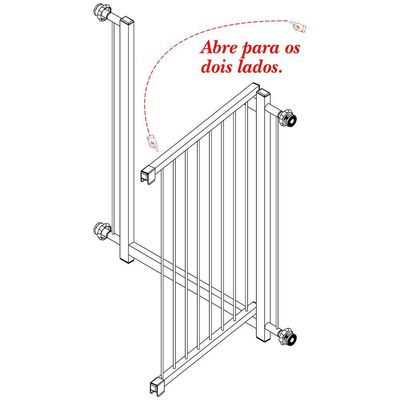 Grade Portão Pet Bebê Divisor Ambiente 90 Cm Branco