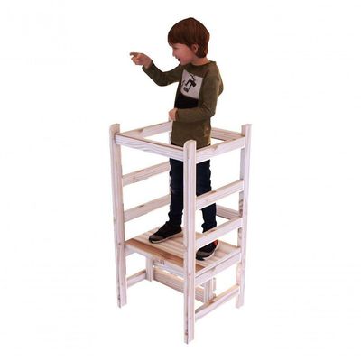 Torre Aprendizagem Para Criança Montessouri Regulavel