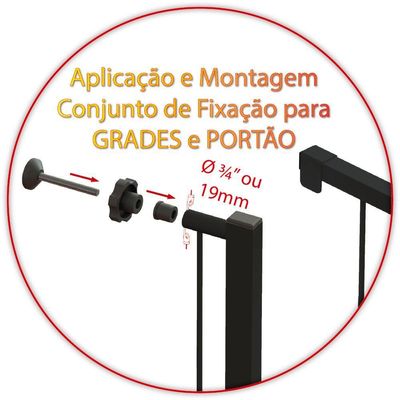 Grade Portão Pet Bebê Divisor Ambiente 90 Cm Preto